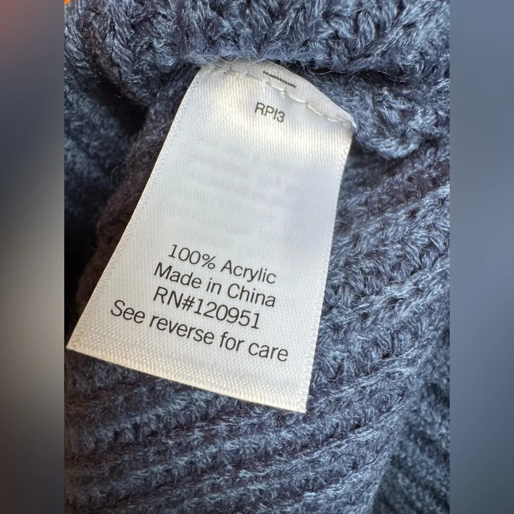 SO Navy Blue Women's Sweater with Striped Collar nwot large - Picture 8 of 8